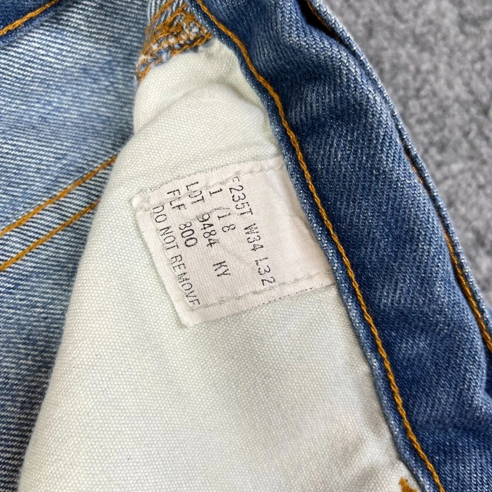 Vintage Tyndale Flame Resistant Jeans Men's Blue Denim Straight USA Made - 35X31